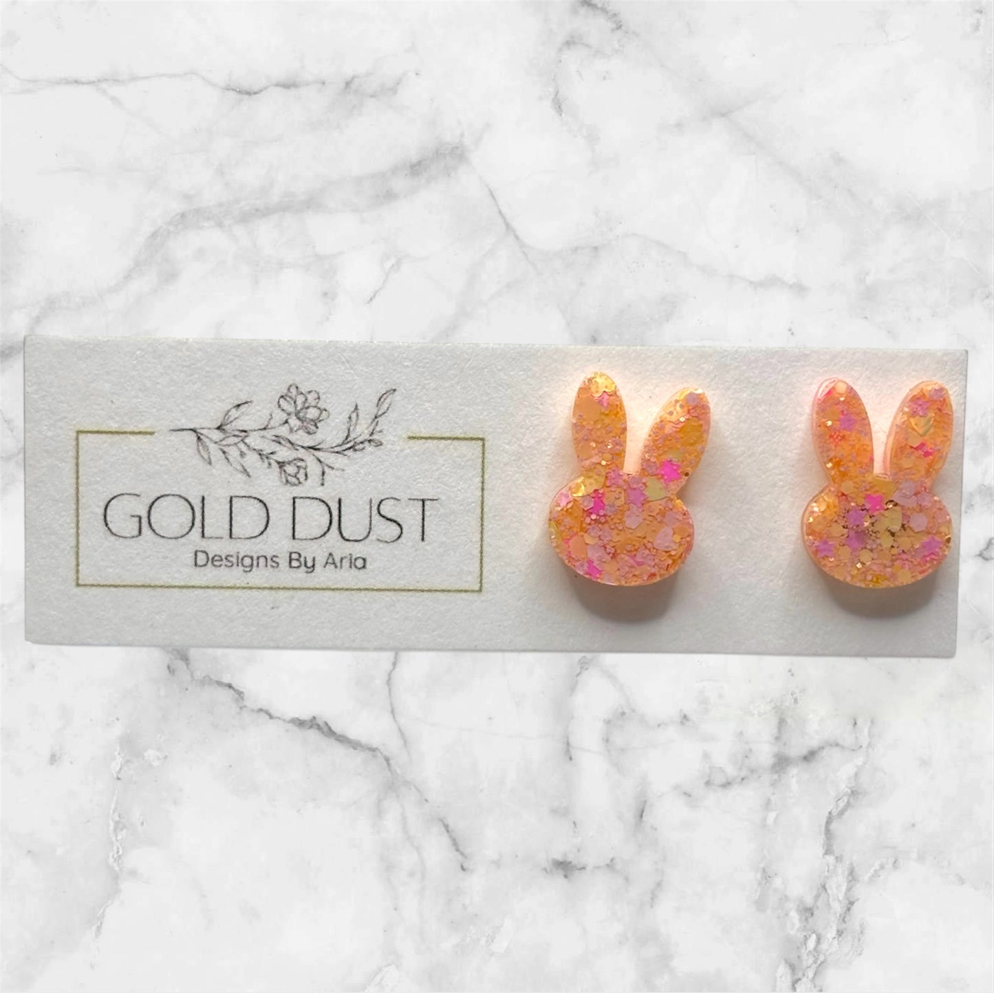Peach- Bunny Stud
