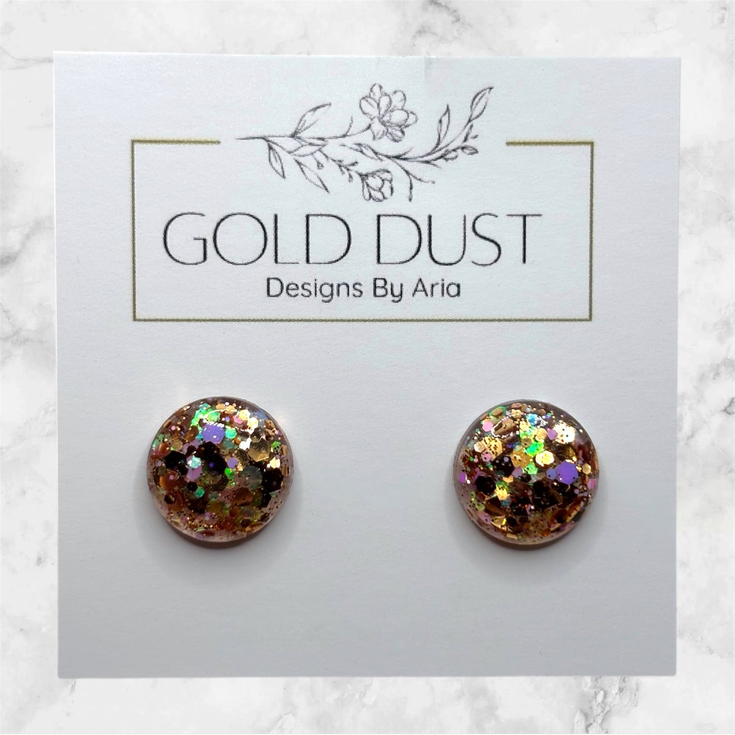 Caramel Fudge- Dome Studs