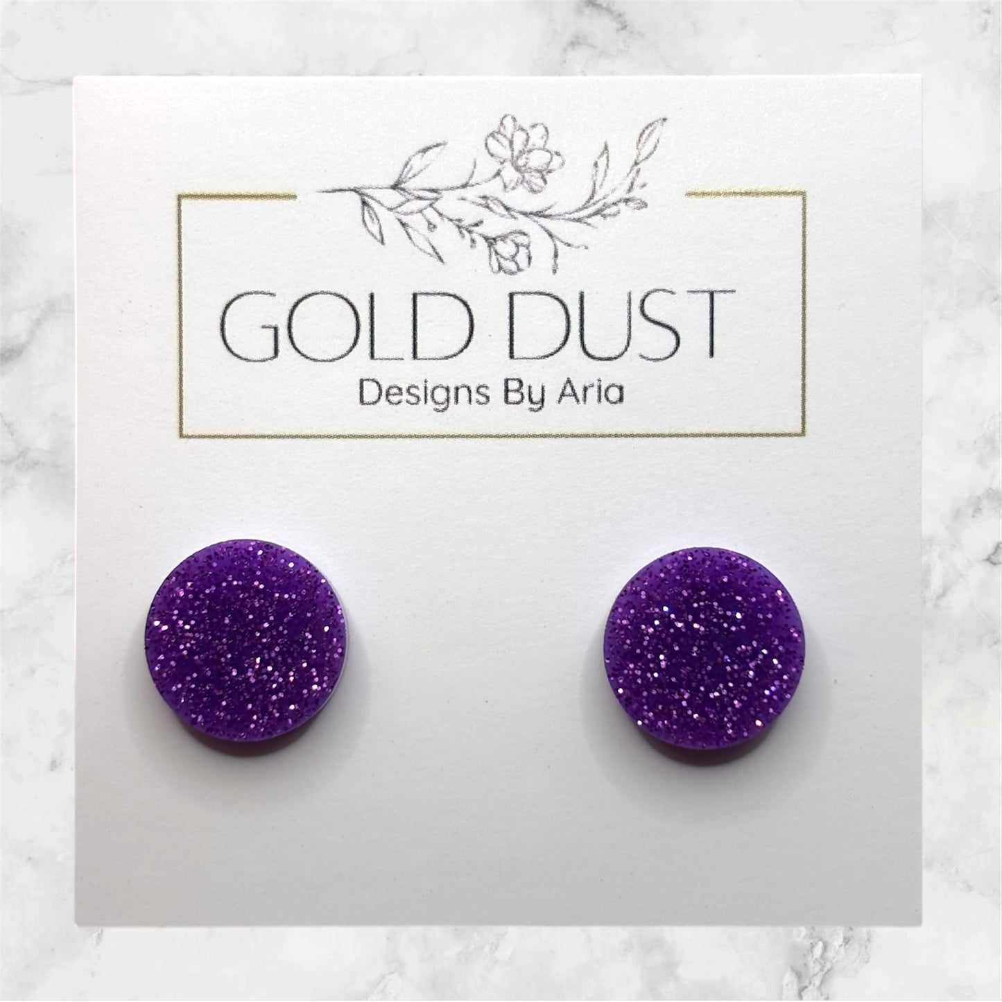 Purple- Circle Stud