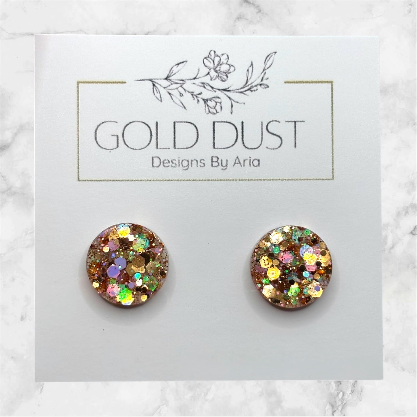 Caramel Fudge- Circle Studs