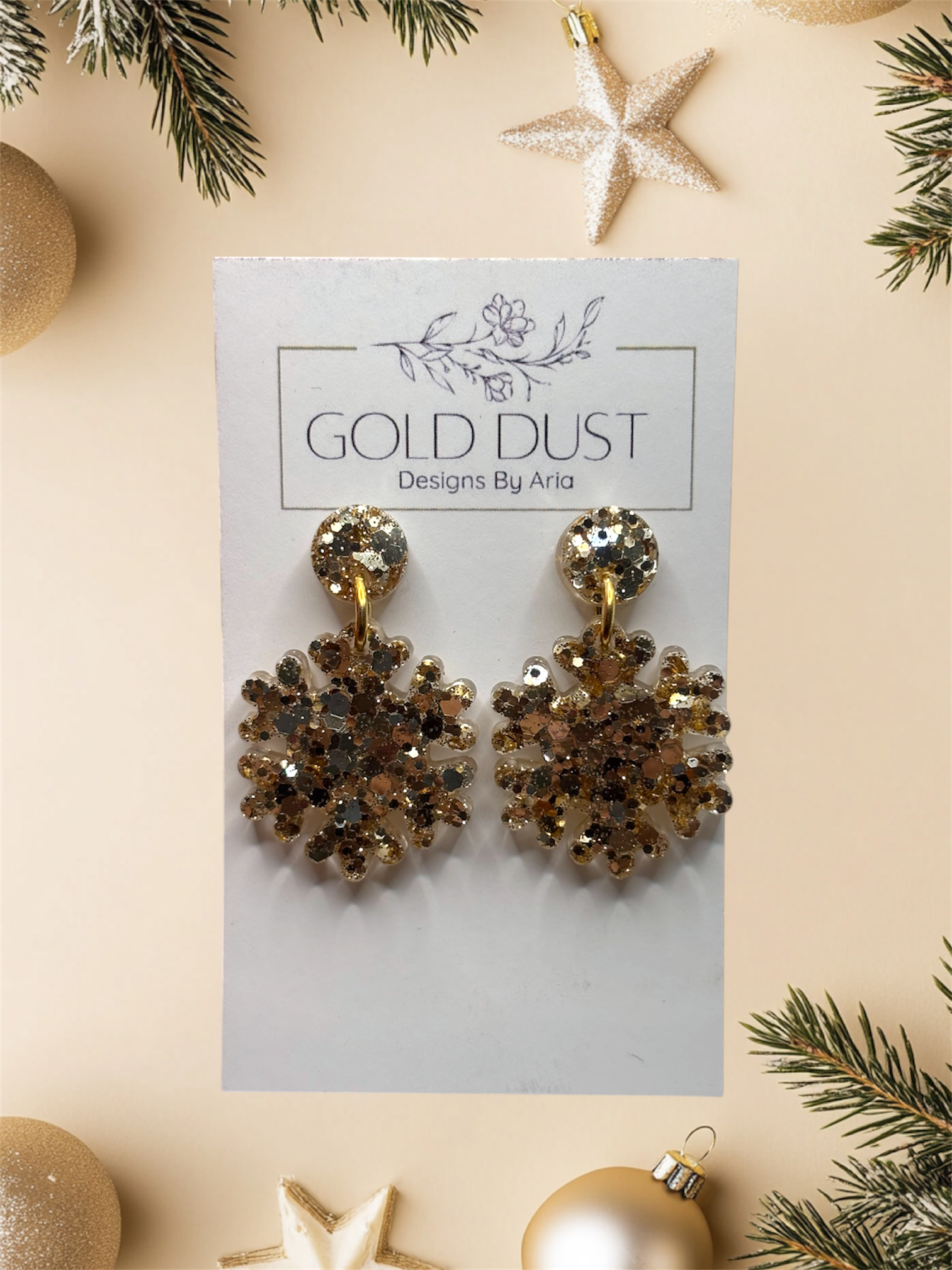 Gold- Snowflakes