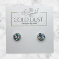 Silver Holo- Mini Circle Studs