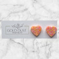 Peach- Heart Stud