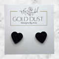 Black- Heart Studs
