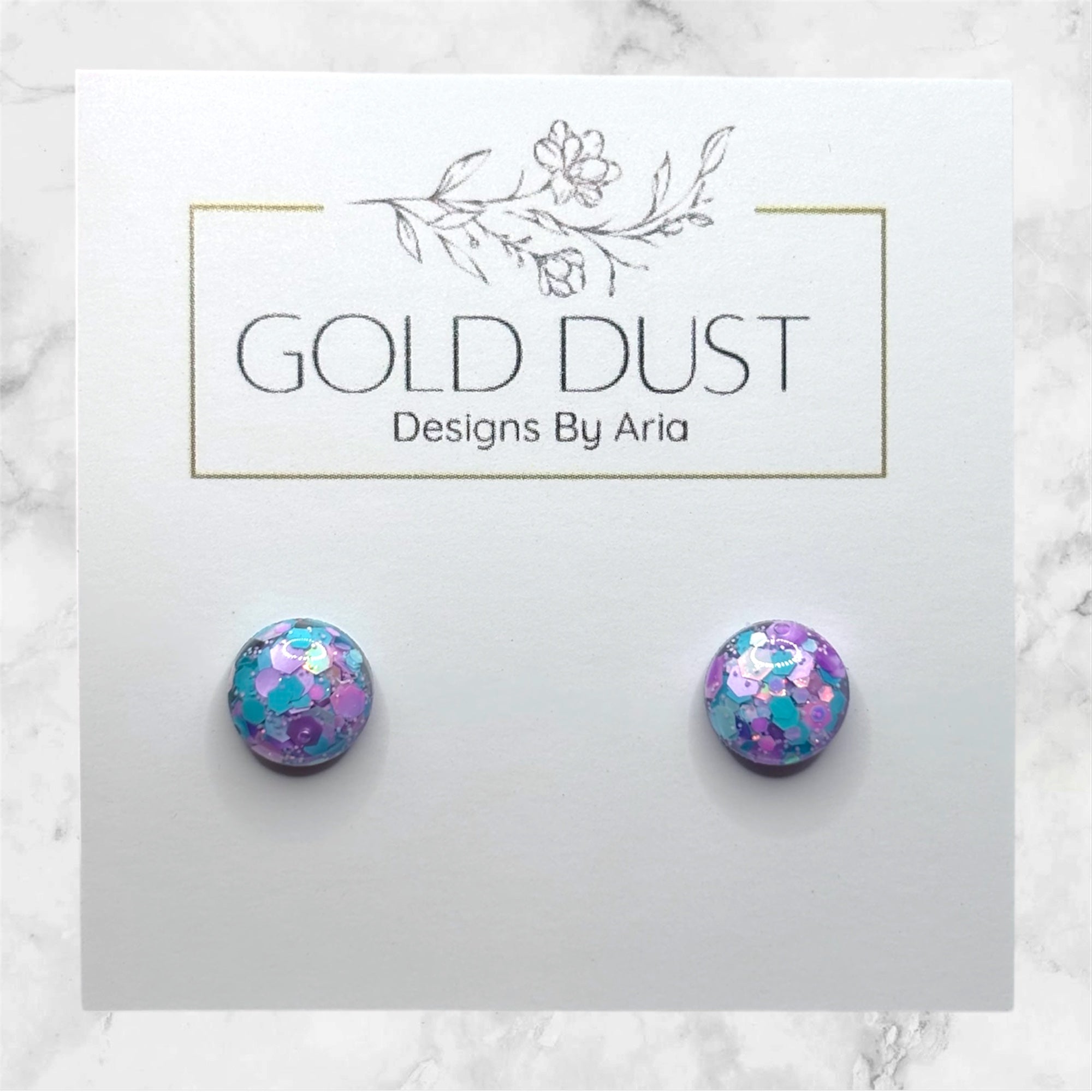 Tealberry- Mini Dome Studs