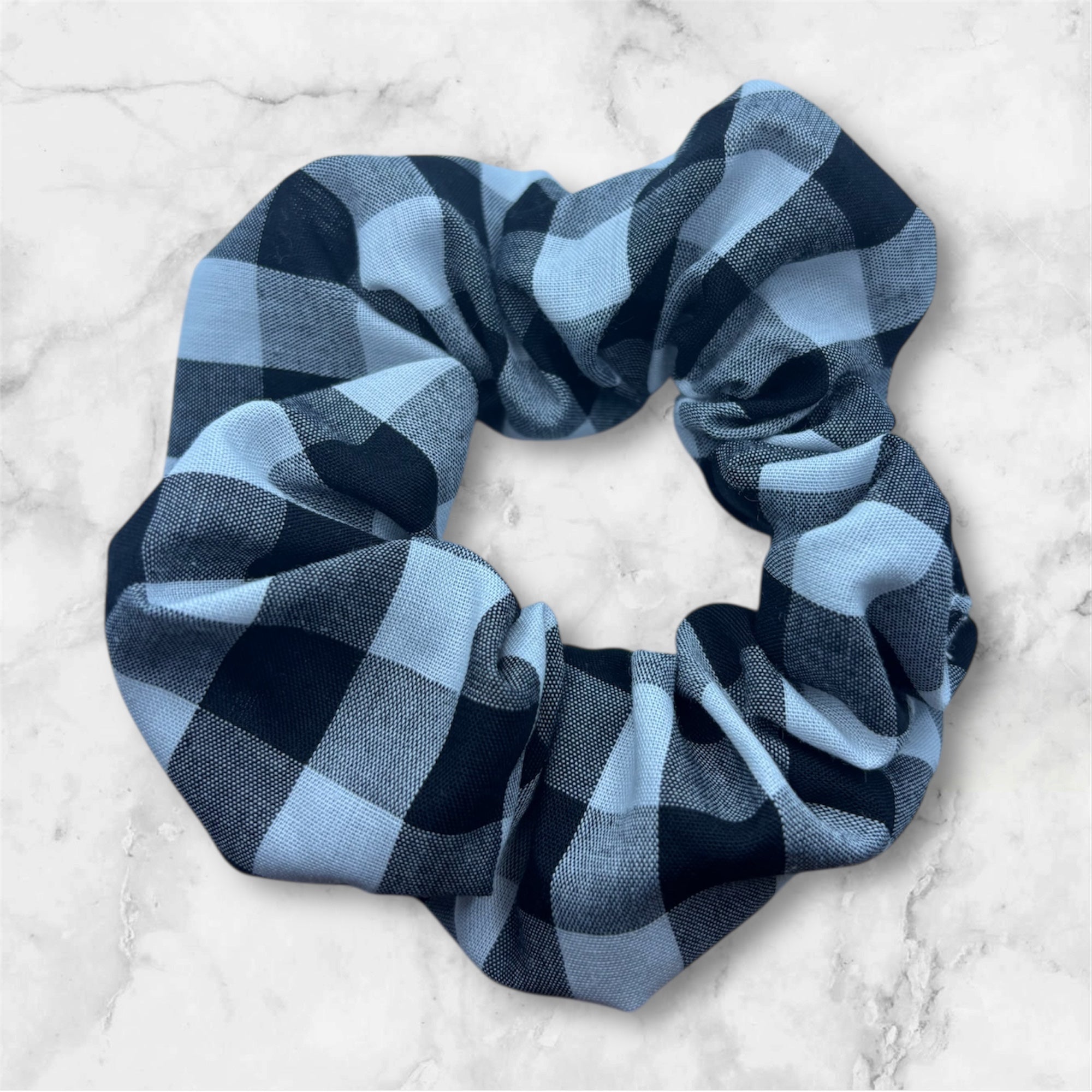 Scrunchie- Black and White Check
