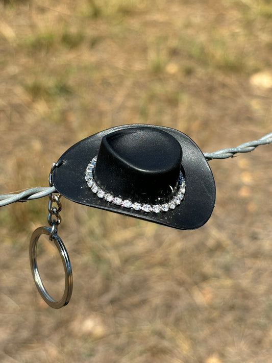 Cowboy Hat Keyring- Black