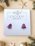 Purple Mini Acrylic Tree Studs