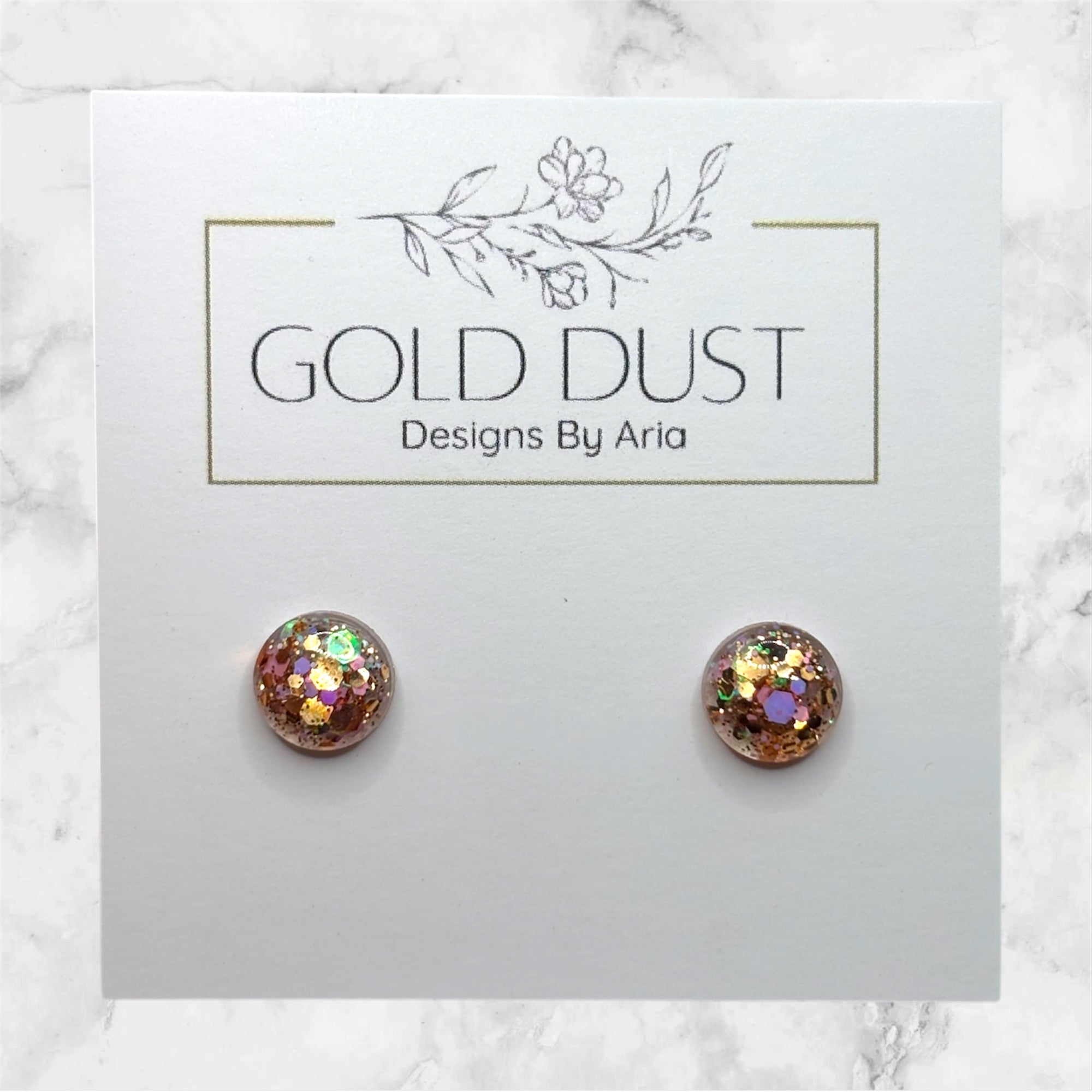 Caramel Fudge- Mini Dome Studs