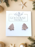 Mirror Rose Gold Tree Studs