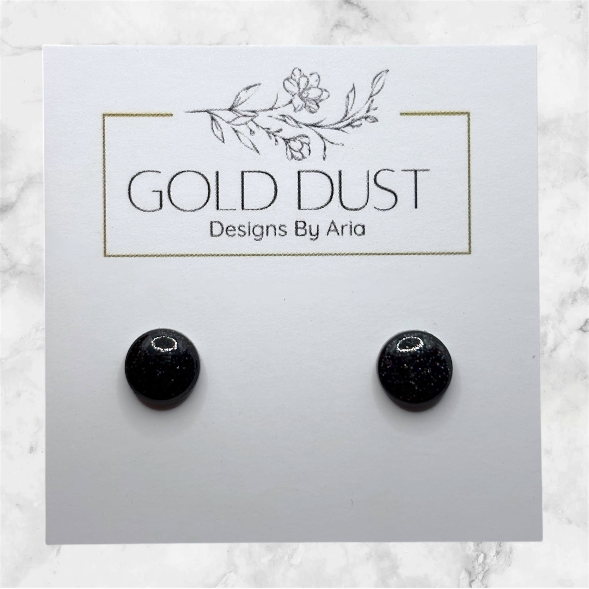 Black- Mini Dome Studs