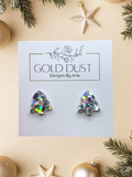 Silver Holographic Tree Studs