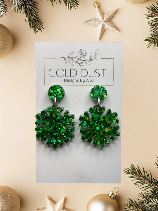 Green- Snowflakes