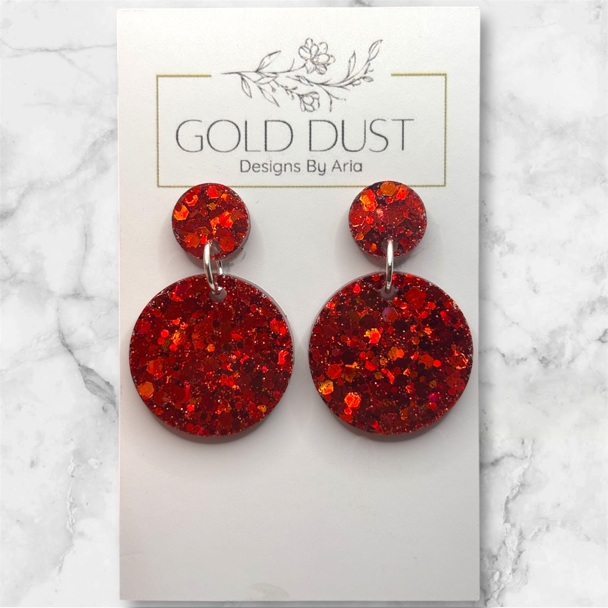 Red Sparkle- Circles