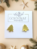 Mirror Gold Tree Studs
