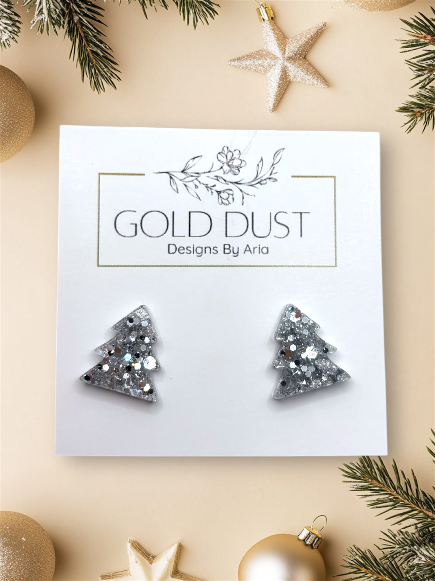 Silver- Tree Studs