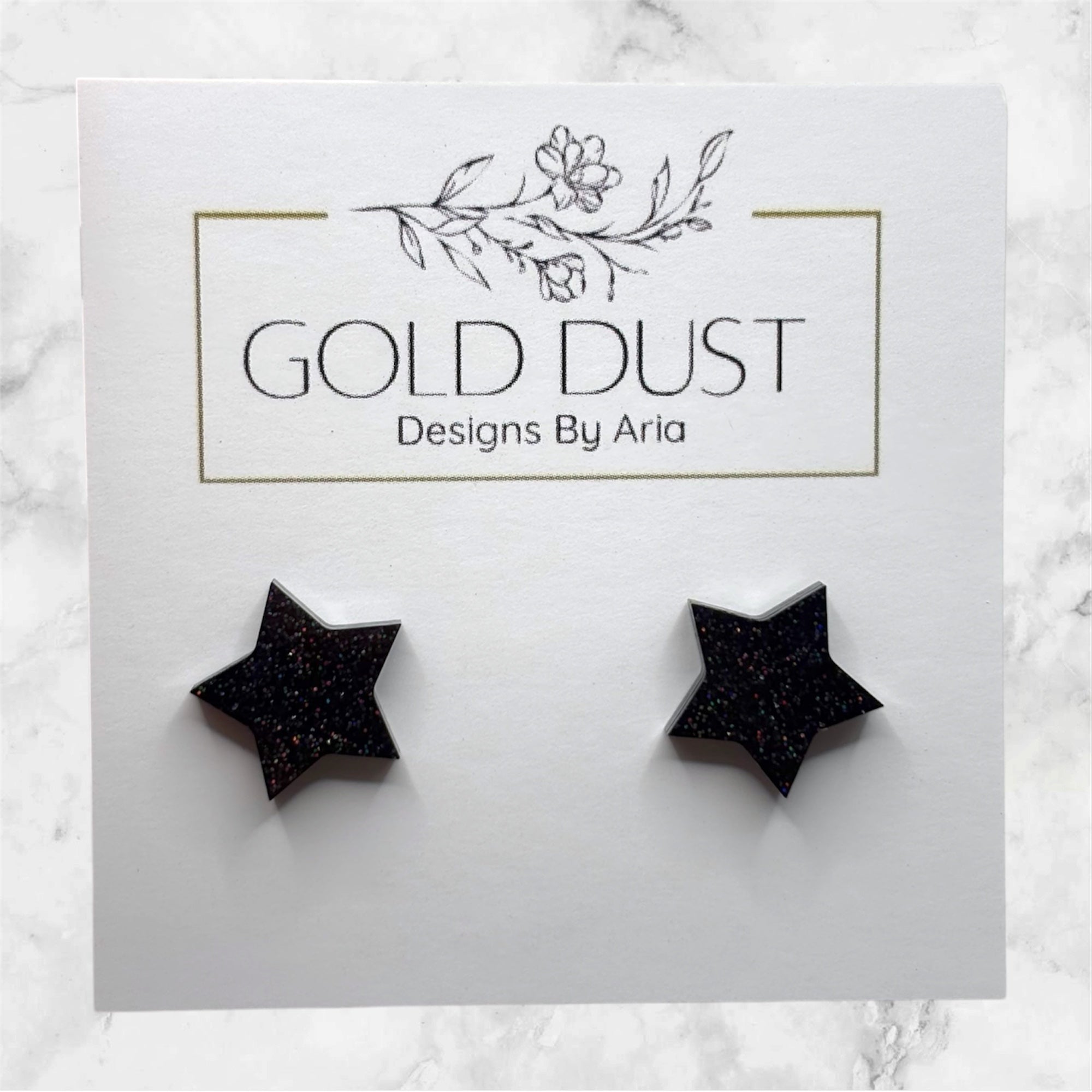 Black- Star Studs