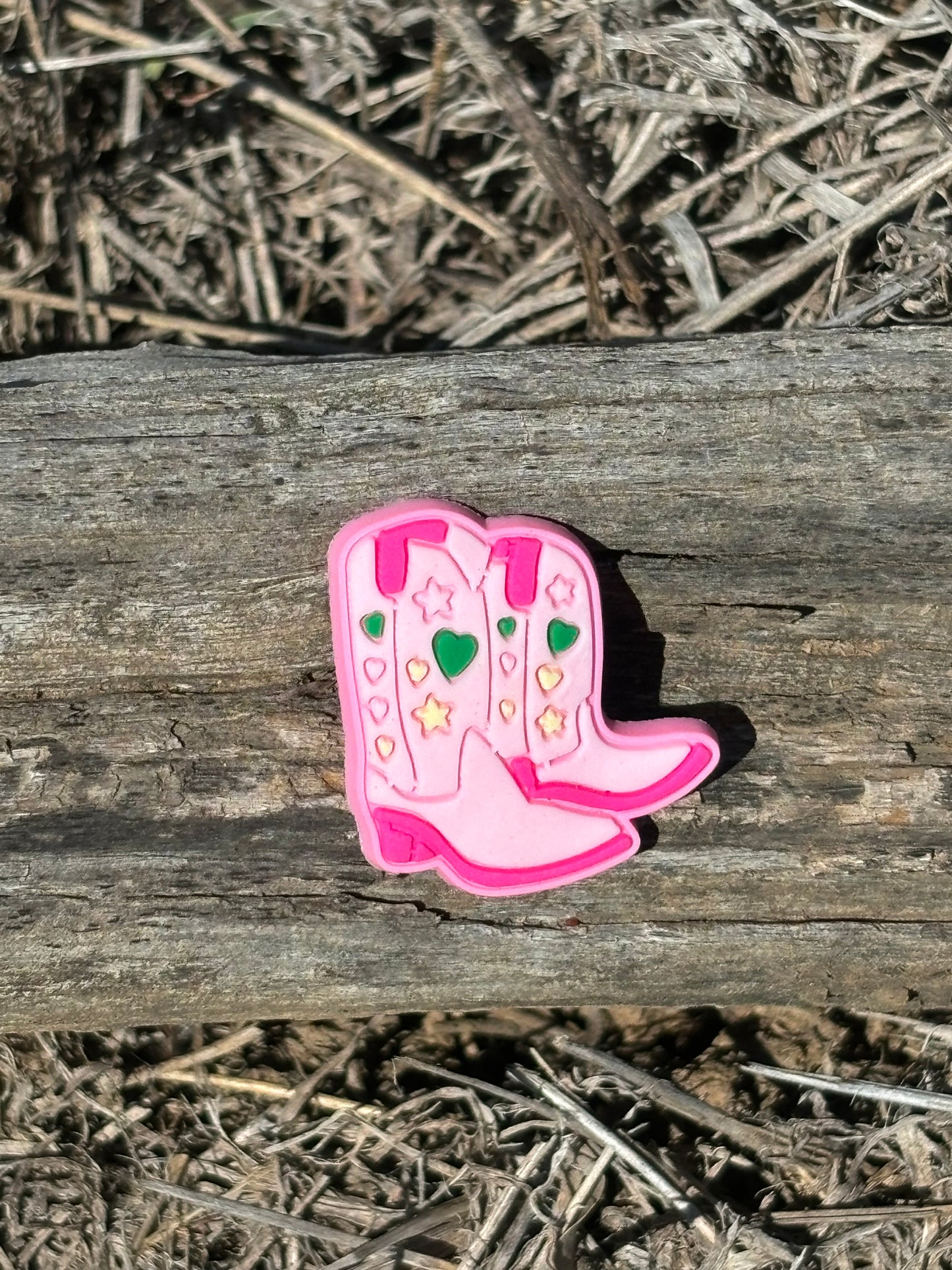 Croc Jibbitz- Pink Boots