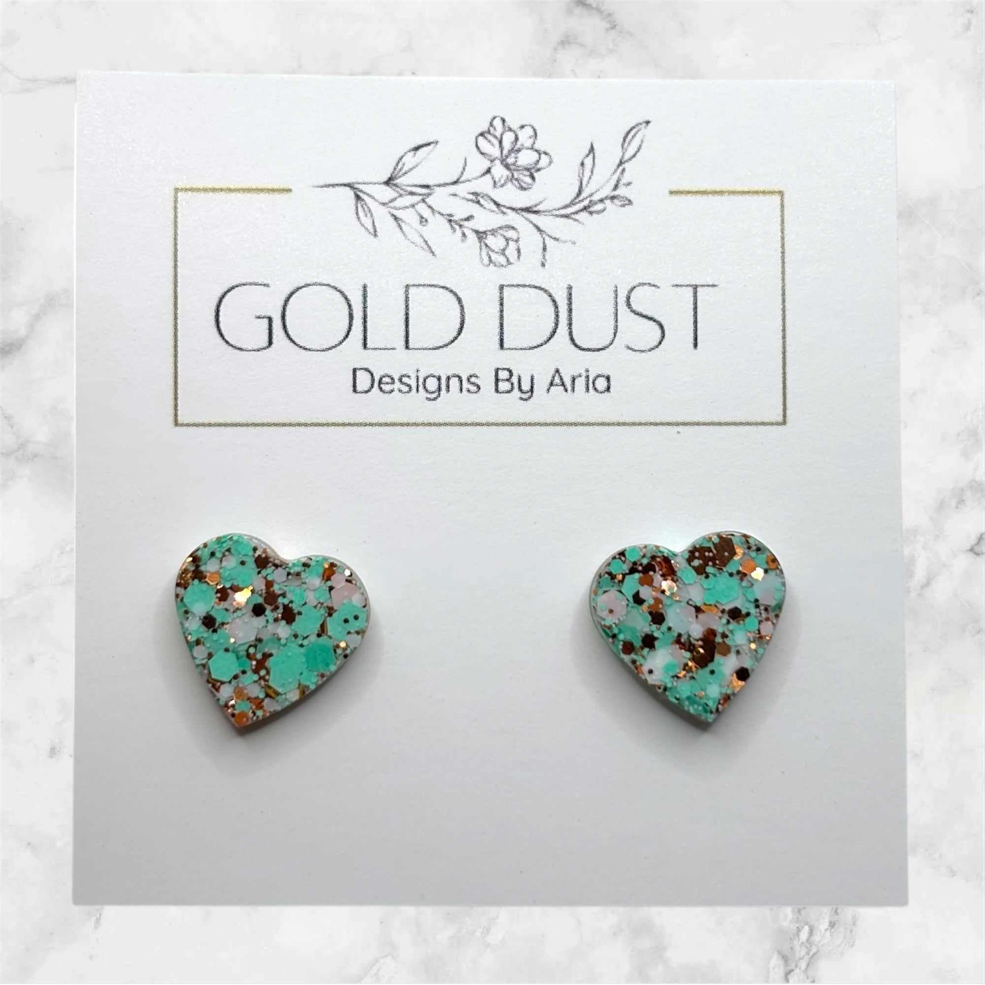 Jewel- Heart Studs