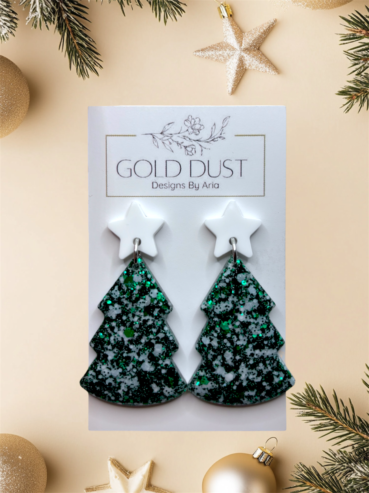 All I want for Xmas- Tree Dangles with Star Toppers