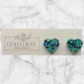 Aqua- Heart Studs