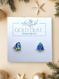 Blue Mini Acrylic Tree Studs