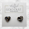 Leopard Spots- Heart Studs