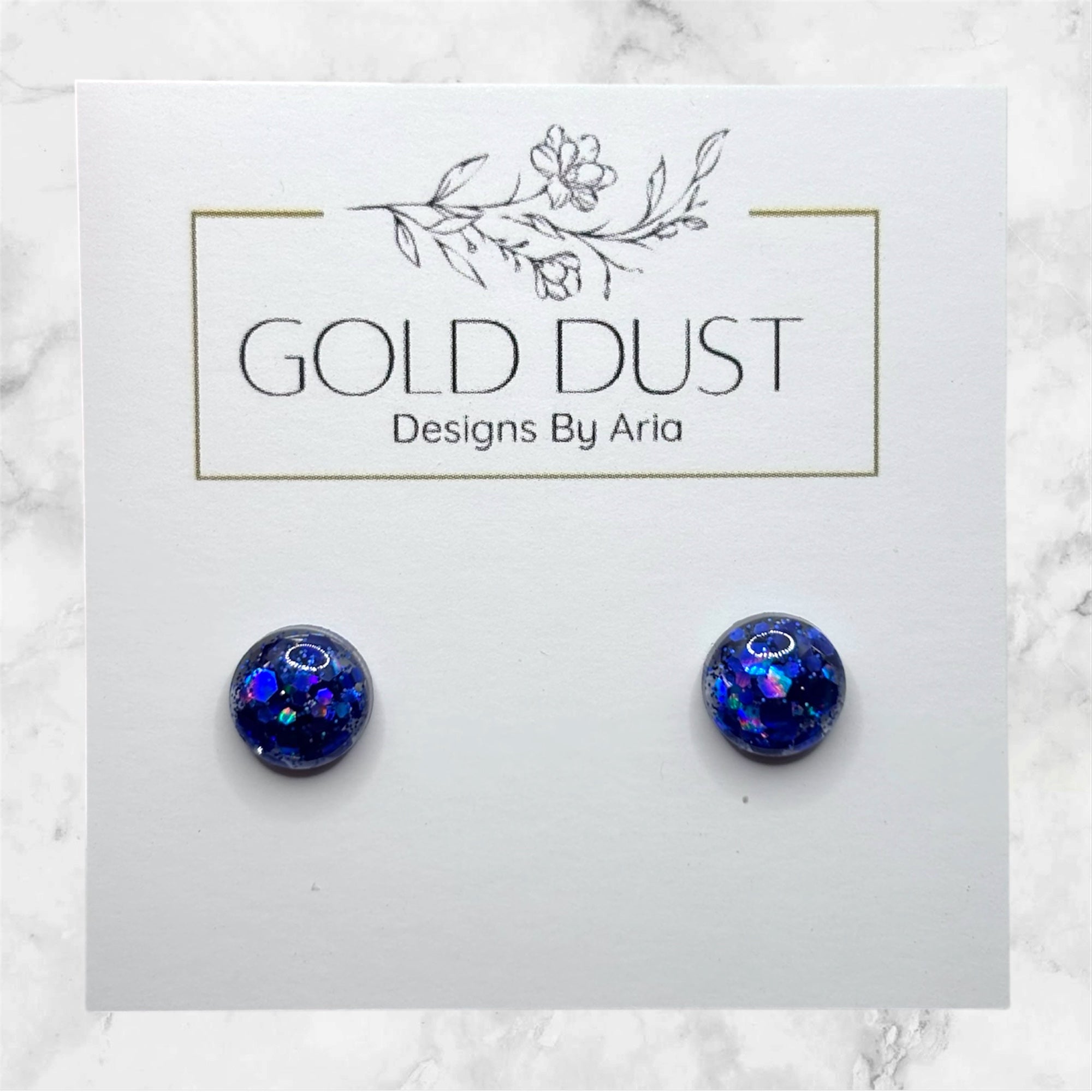 Navy- Mini Dome Studs