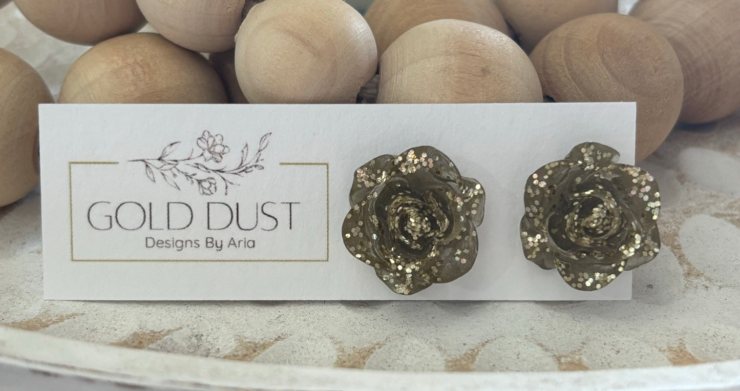 Rose Studs- Gold