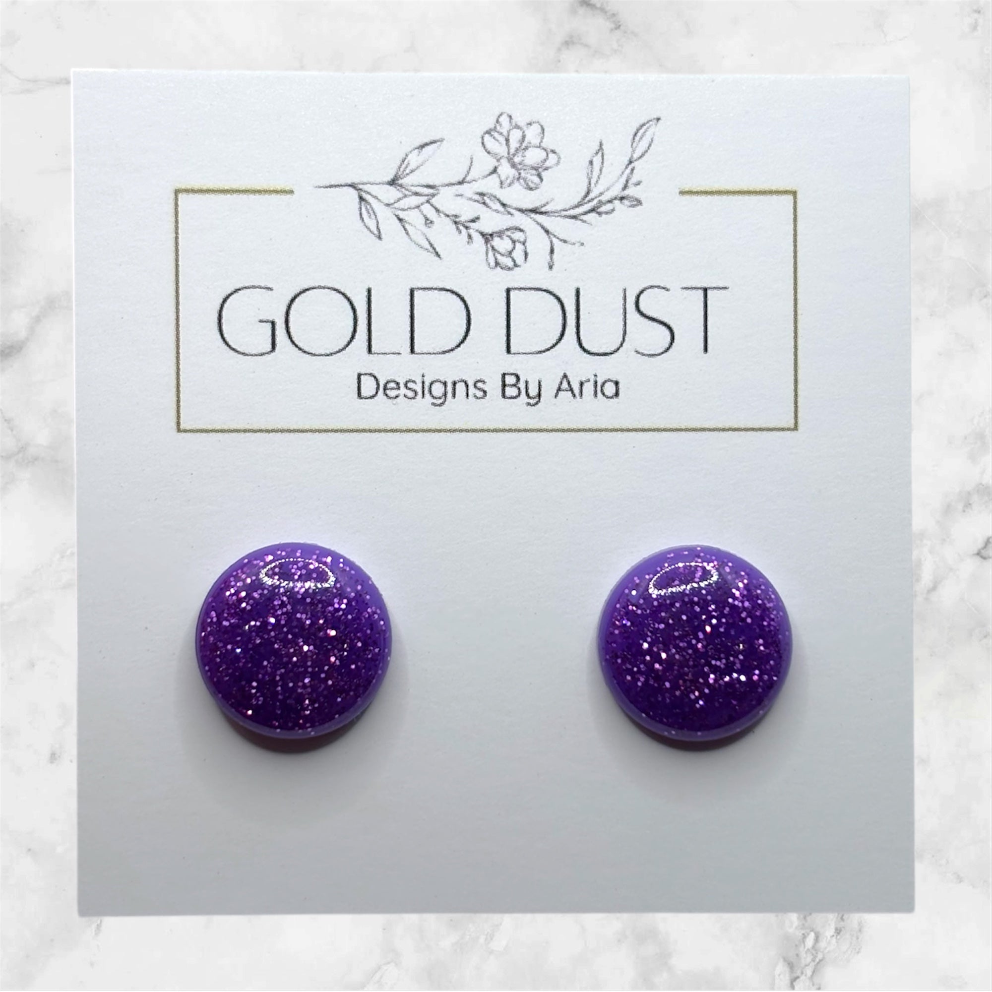 Purple- Dome Studs