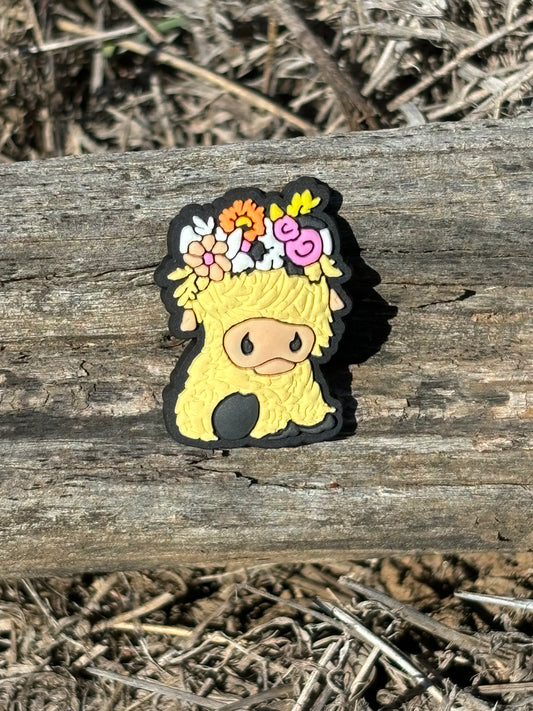 Croc Jibbitz- Flower Cow