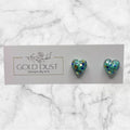 Aqua- Mini Heart Stud