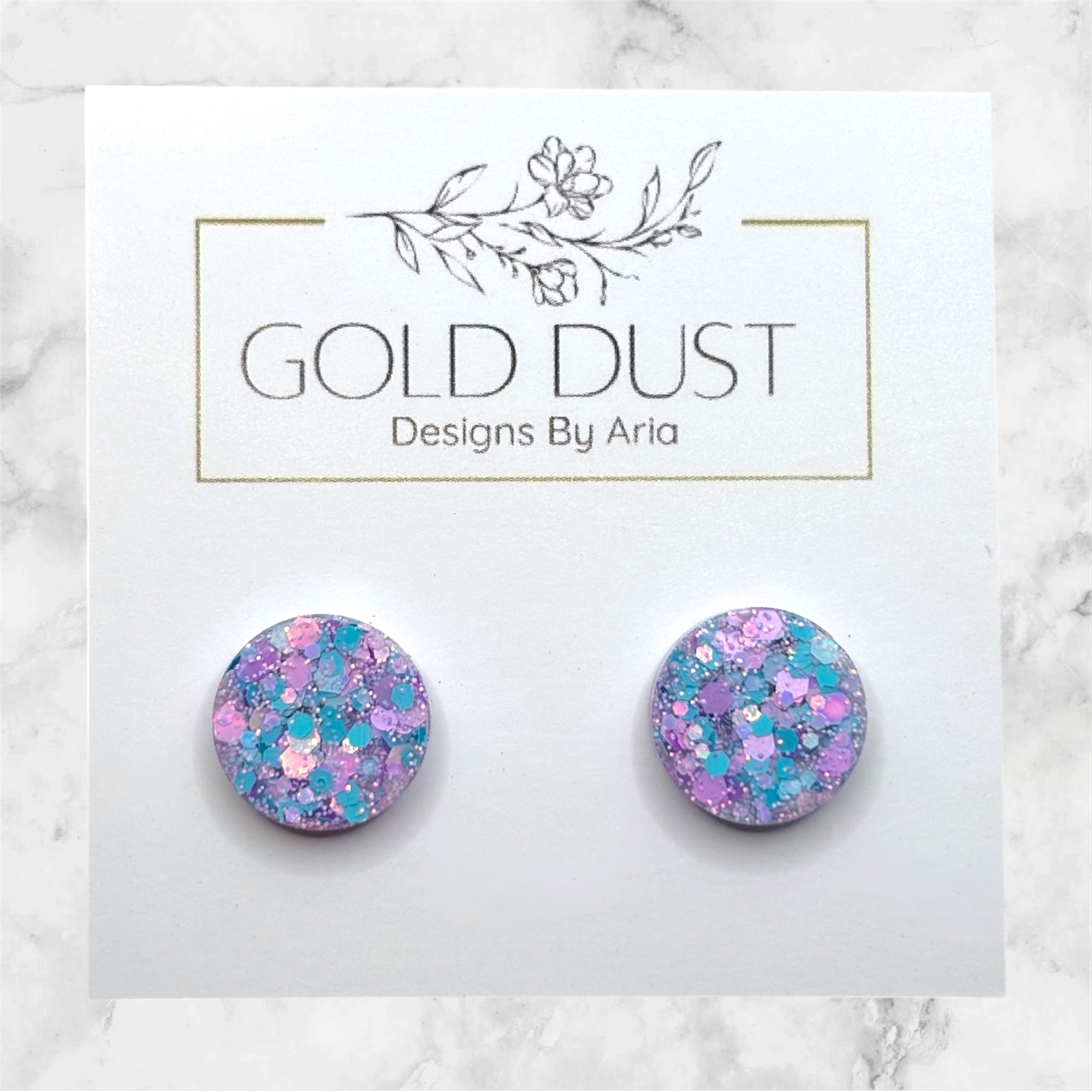 Tealberry- Circle Studs