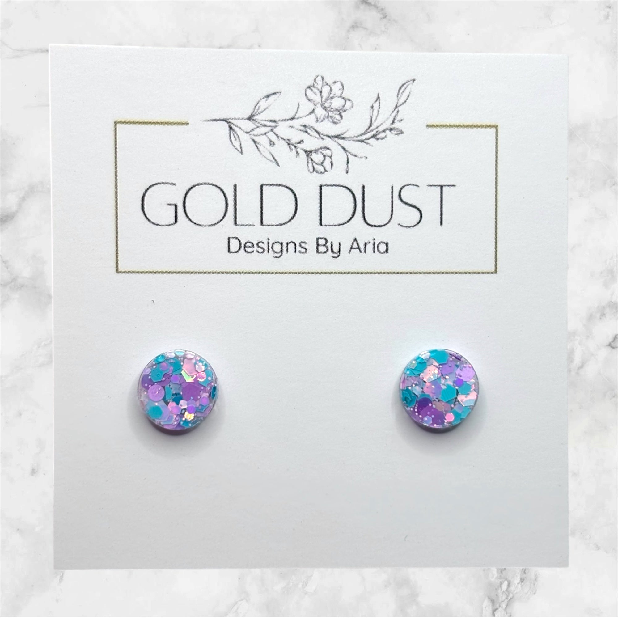 Tealberry- Mini Circle Studs