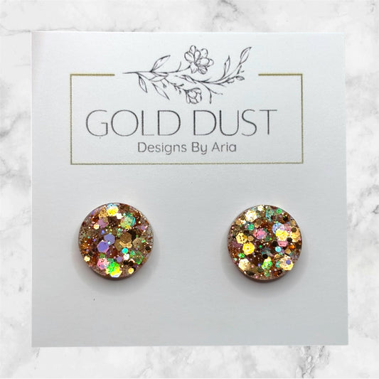 Caramel Fudge- Circle Studs