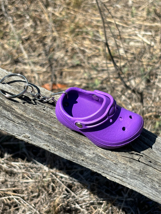 Croc Keyring- Purple