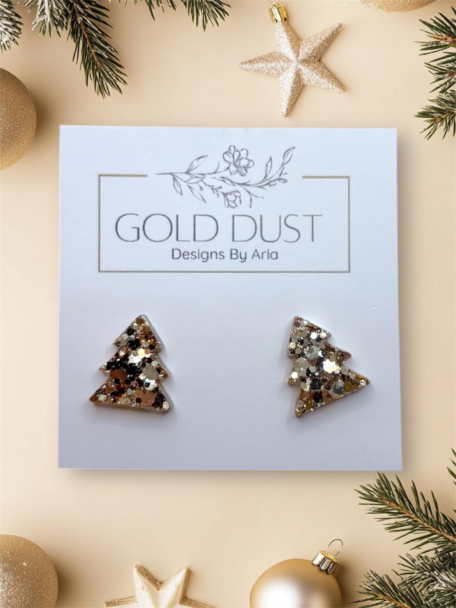 Gold- Tree Studs