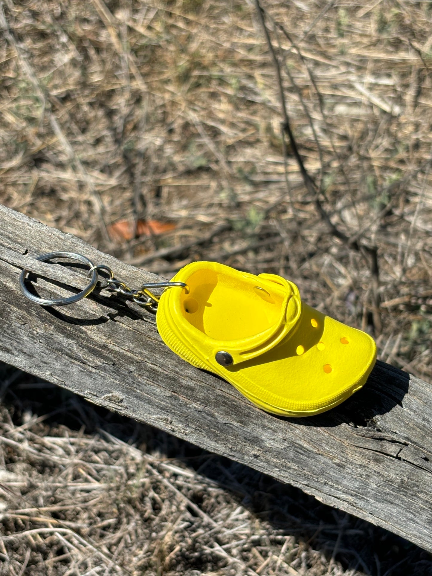 Croc Keyring- Yellow