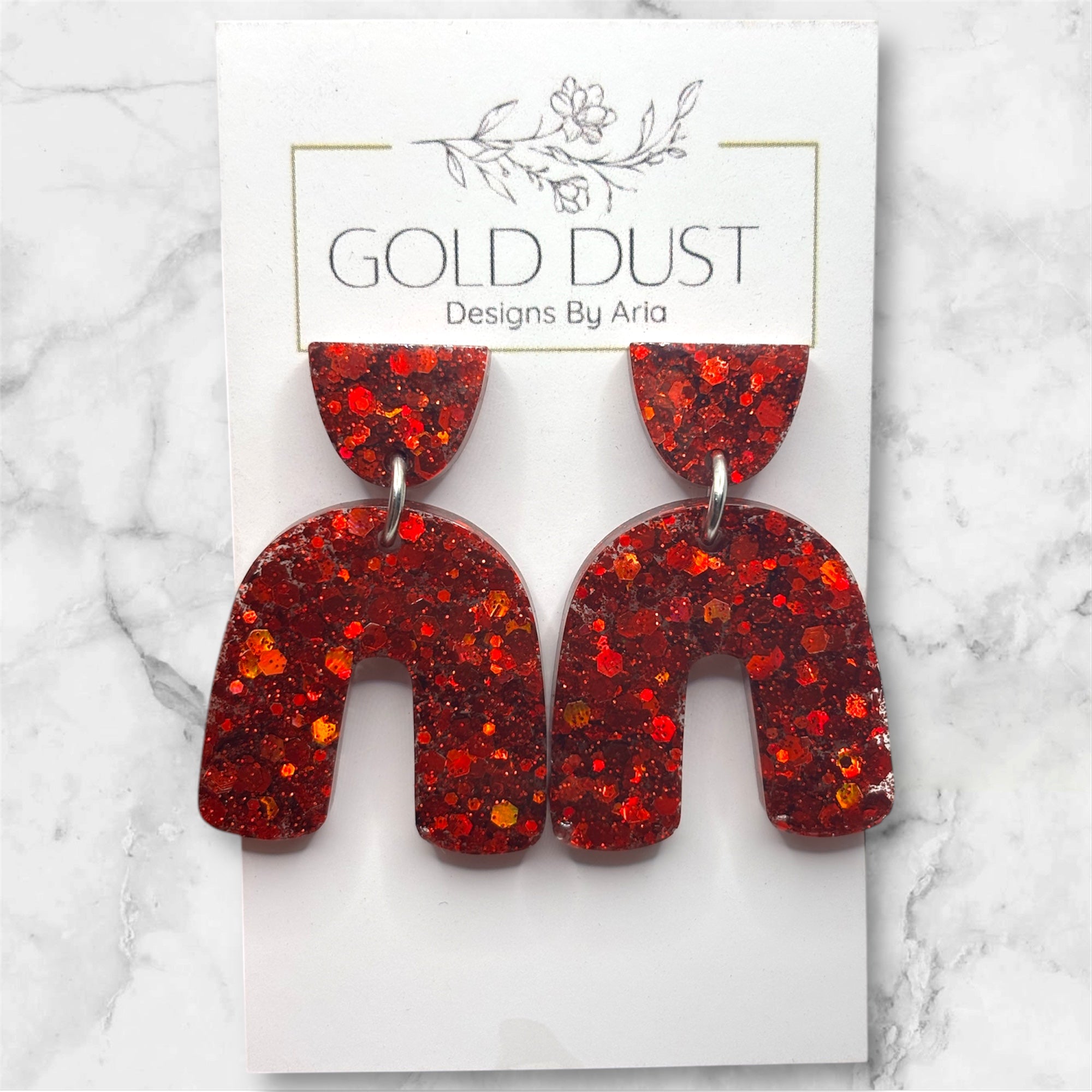 Red Sparkle- Rainbows